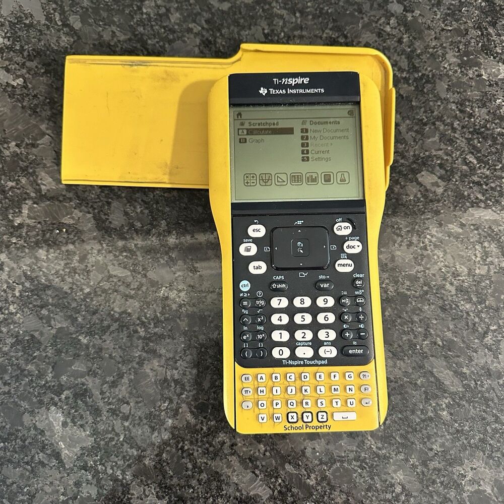 Texas Instruments TI-Nspire Color Graphing Calculator Yellow School Property
